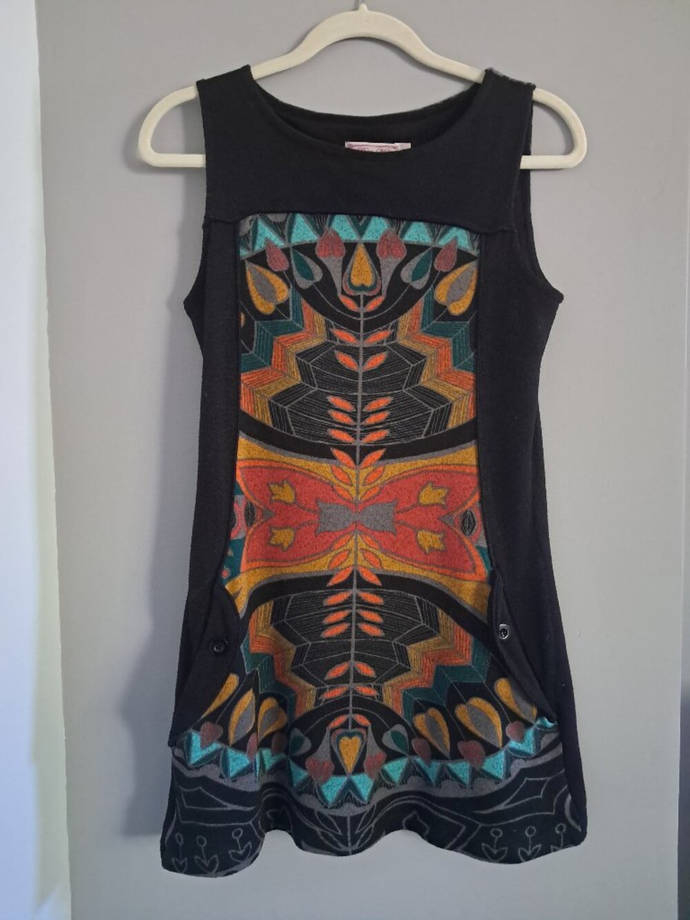 Pura Vida Sweater Dress Size Small Sleeveless Pockets